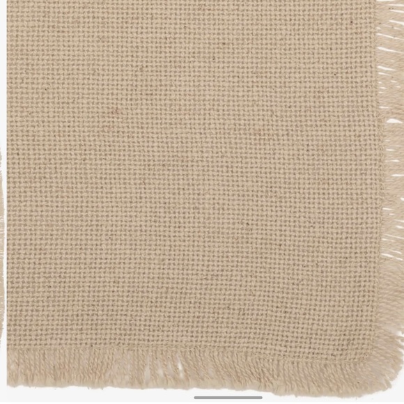 farmhouse Cotton Burlap Placemats -Set of 5 - Picture 4 of 5